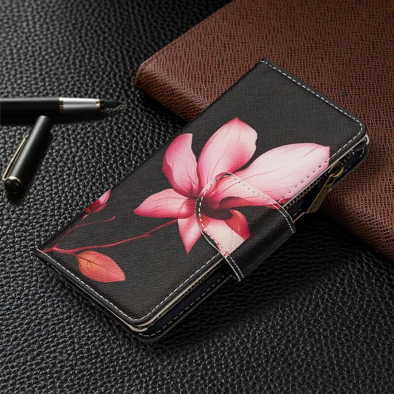 Kožna Futrola Samsung Galaxy S20 Ultra Cvjetni Džep S Patentnim Zatvaračem