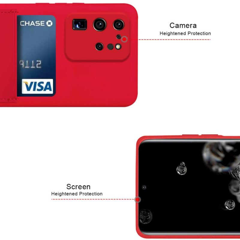 Maskica Samsung Galaxy S20 Ultra Držač Kartica Od Tekućeg Silikona
