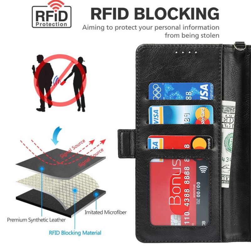 Futrola Samsung Galaxy S22 5G Stilska Kožna Rfid Tehnologija