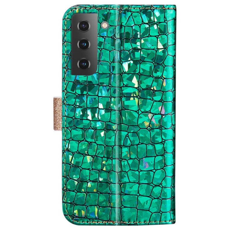 Kožna Futrola Samsung Galaxy S22 5G Croco Dijamanti