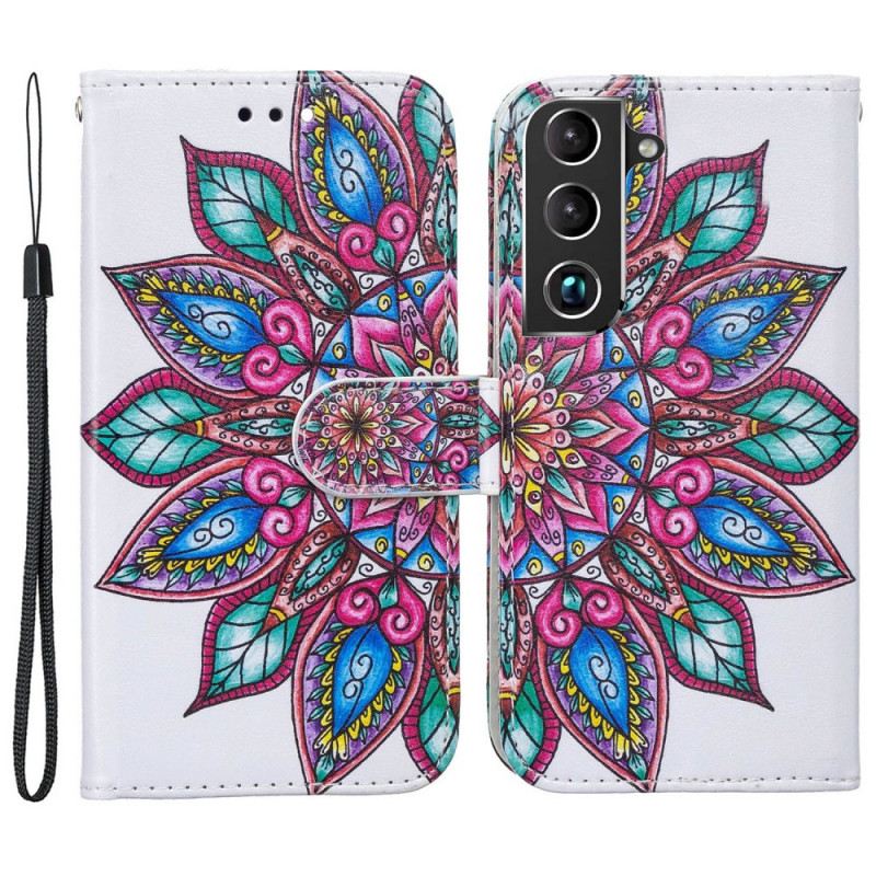 Kožna Futrola Samsung Galaxy S22 5G Nacrtana Mandala