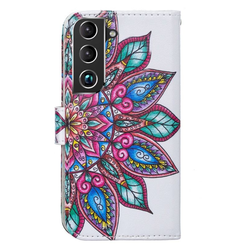 Kožna Futrola Samsung Galaxy S22 5G Nacrtana Mandala