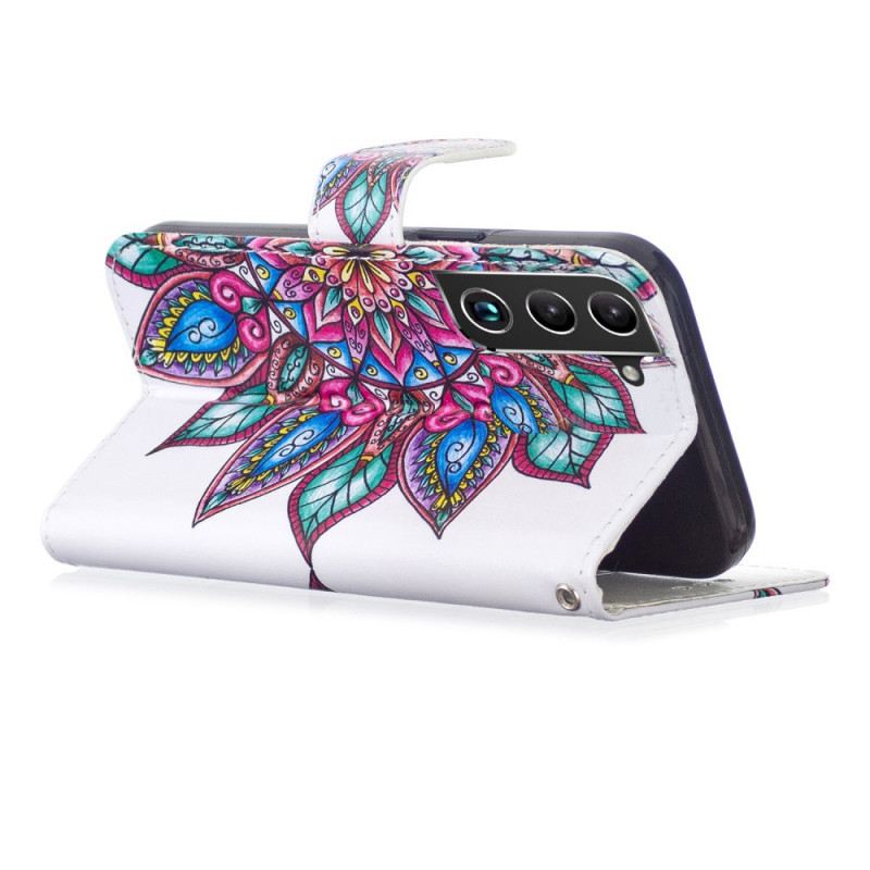 Kožna Futrola Samsung Galaxy S22 5G Nacrtana Mandala