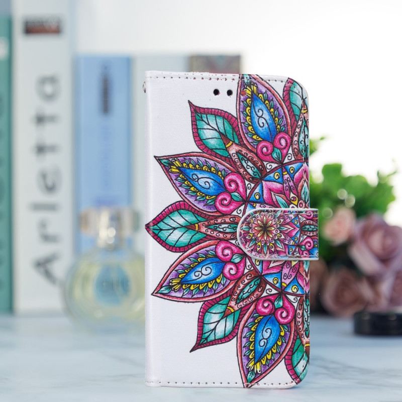 Kožna Futrola Samsung Galaxy S22 5G Nacrtana Mandala