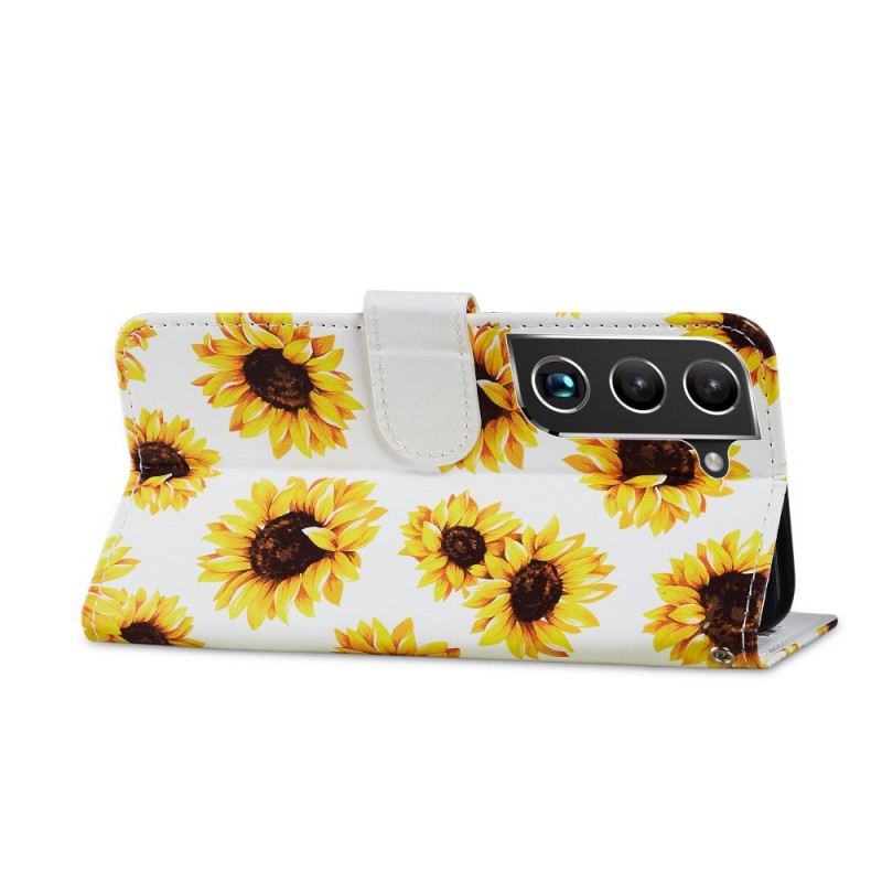 Kožna Futrola Samsung Galaxy S22 5G Suncokreti