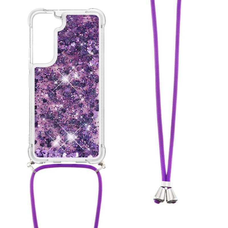 Maskica Samsung Galaxy S22 5G Dizajn Šljokica S Uzicom