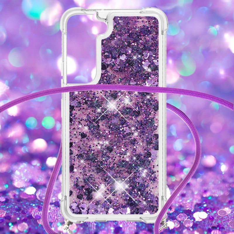 Maskica Samsung Galaxy S22 5G Dizajn Šljokica S Uzicom