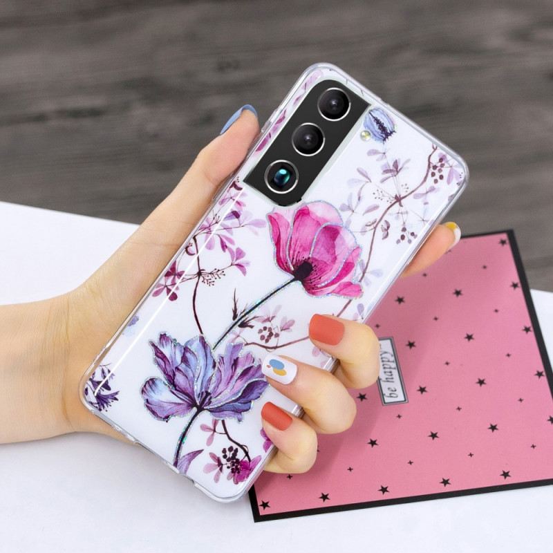Maskica Samsung Galaxy S22 5G Mramorirano Cvijeće