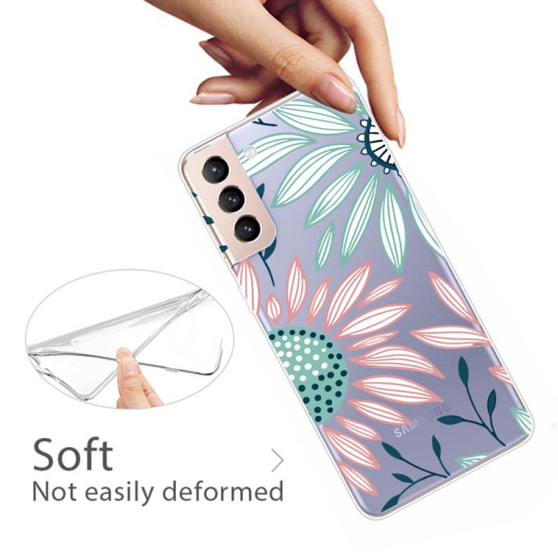 Maskica Samsung Galaxy S22 5G Prozirni Jedan Cvijet