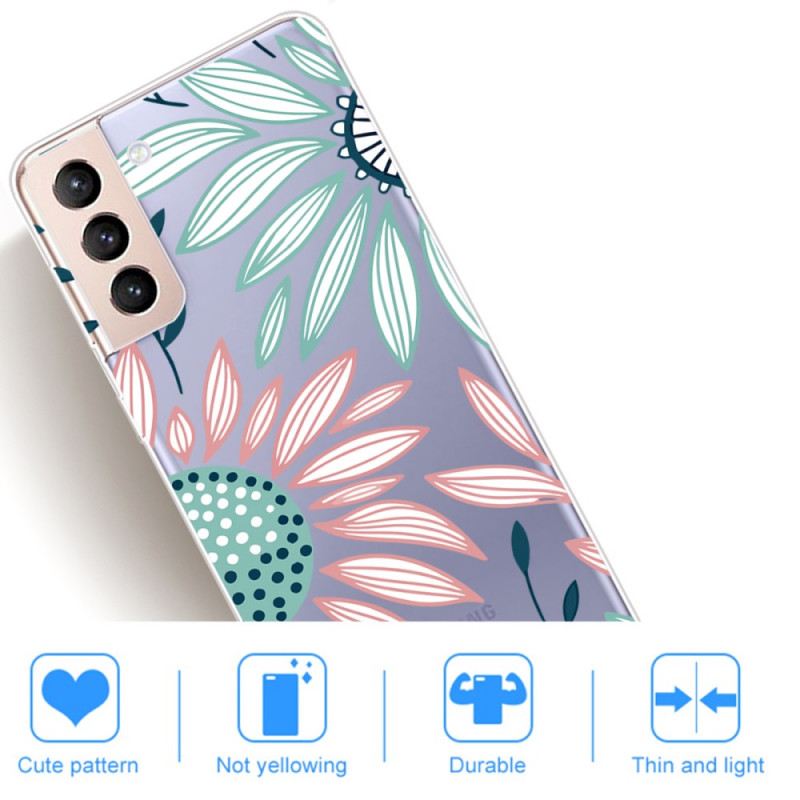 Maskica Samsung Galaxy S22 5G Prozirni Jedan Cvijet