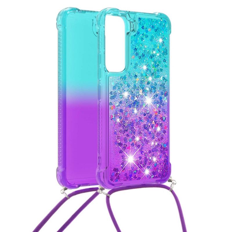 Maskica Samsung Galaxy S22 5G Silikonske Šljokice I Uzica