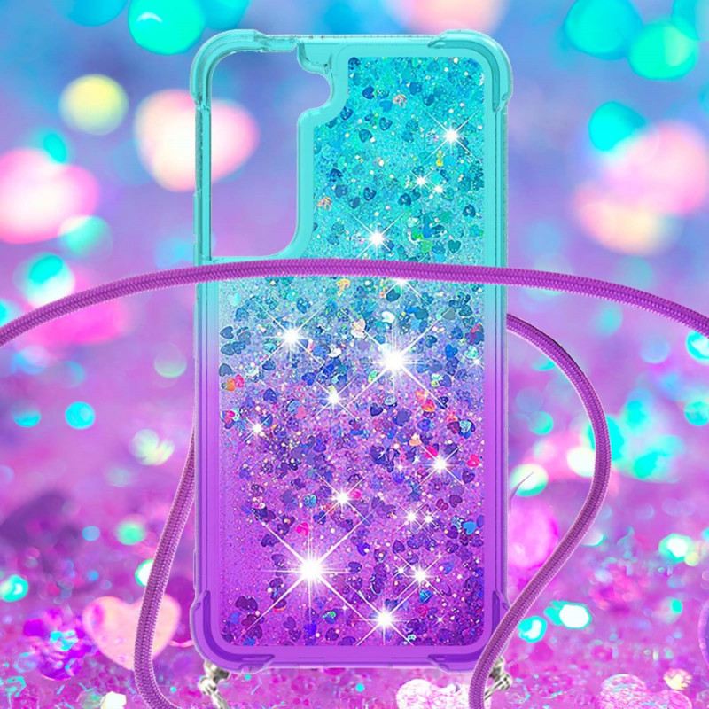 Maskica Samsung Galaxy S22 5G Silikonske Šljokice I Uzica