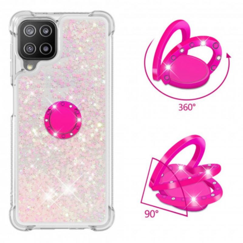 Maskica Samsung Galaxy A22 Šljokice S Potporom Za Prsten