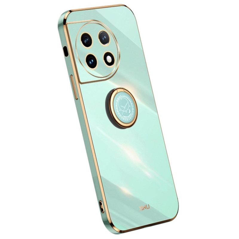 Maskica OnePlus 11 5G Zlatni Rubovi S Nosačem Prstena