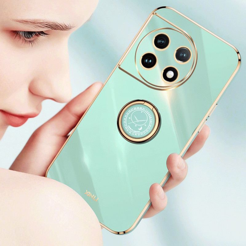 Maskica OnePlus 11 5G Zlatni Rubovi S Nosačem Prstena