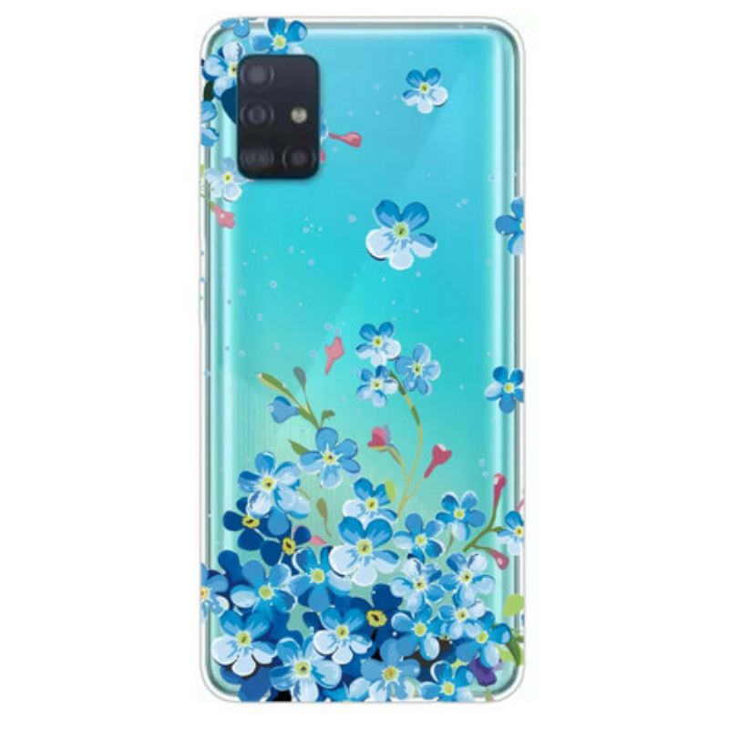 Maskica Samsung Galaxy A71 Plavo Cvijeće