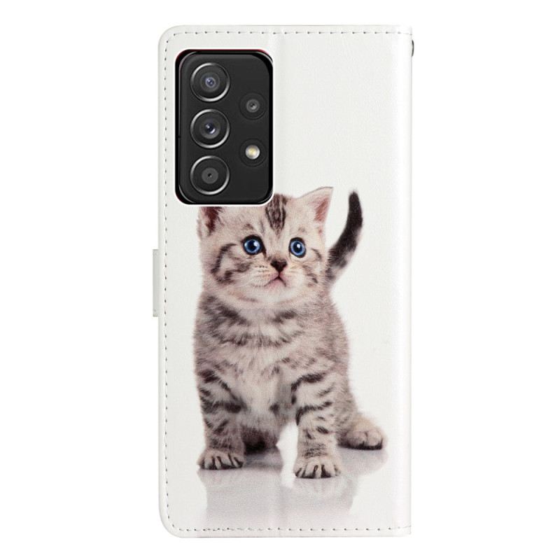 Futrola Samsung Galaxy A53 5G Lijepo Mače S Remenom