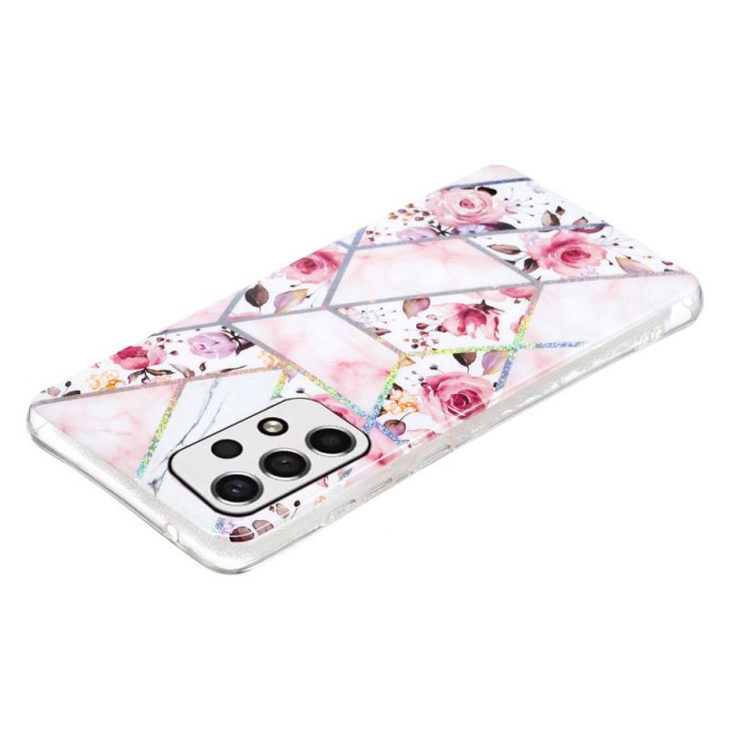 Maskica Samsung Galaxy A53 5G Mramorirano Cvijeće