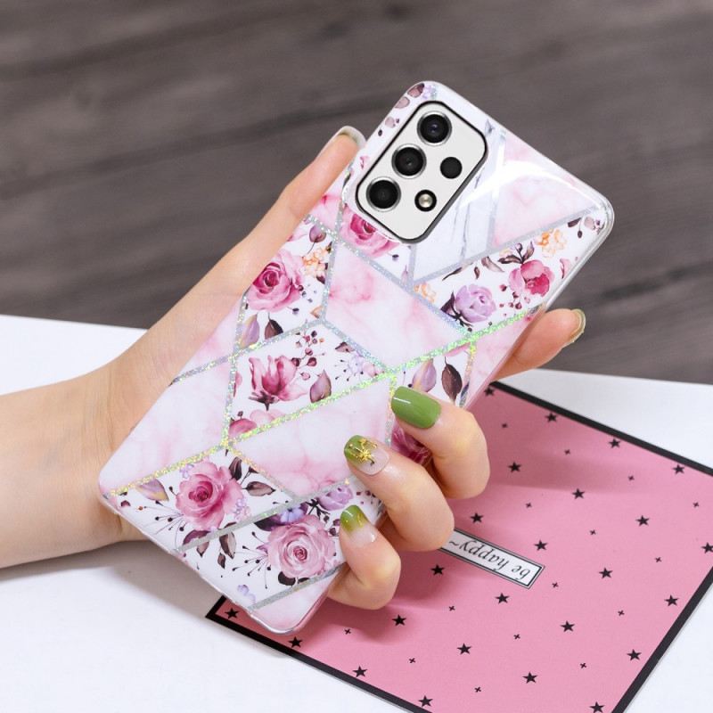 Maskica Samsung Galaxy A53 5G Mramorirano Cvijeće