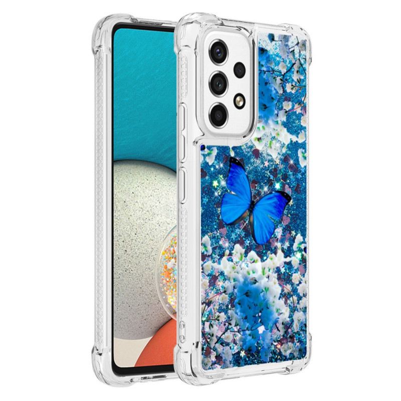 Maskica Samsung Galaxy A53 5G Svjetlucavi Plavi Leptiri