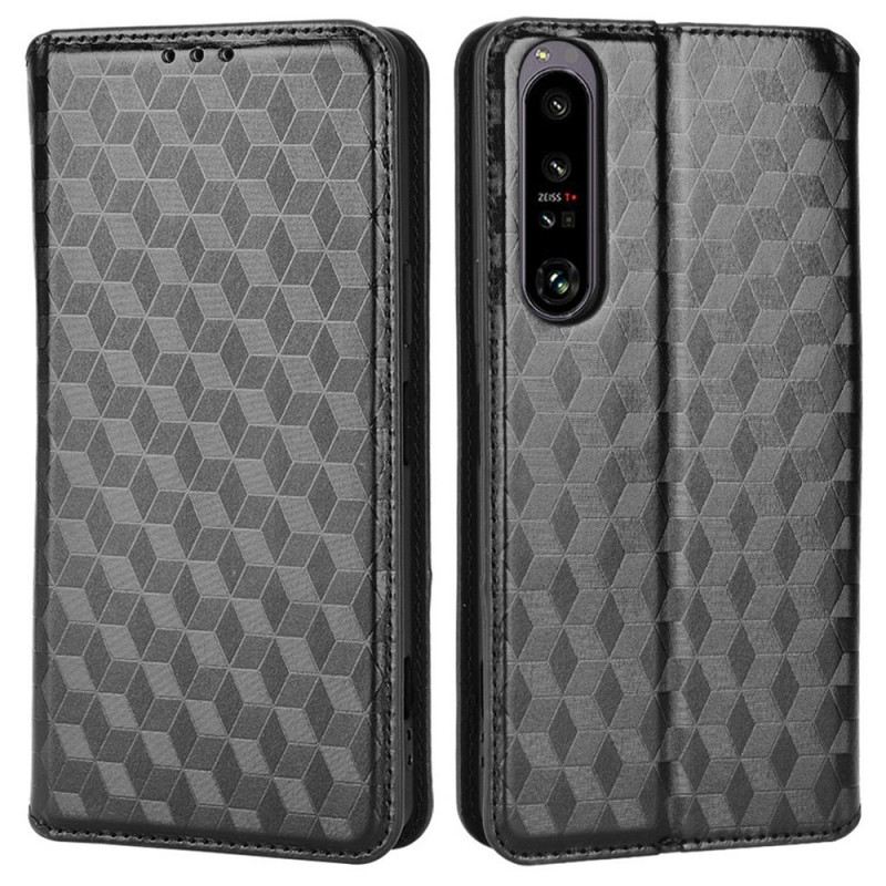 Flip Futrola Sony Xperia 1 IV Kožna Futrola 3d Kocke