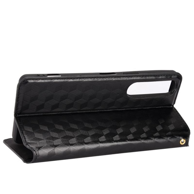 Flip Futrola Sony Xperia 1 IV Kožna Futrola 3d Kocke