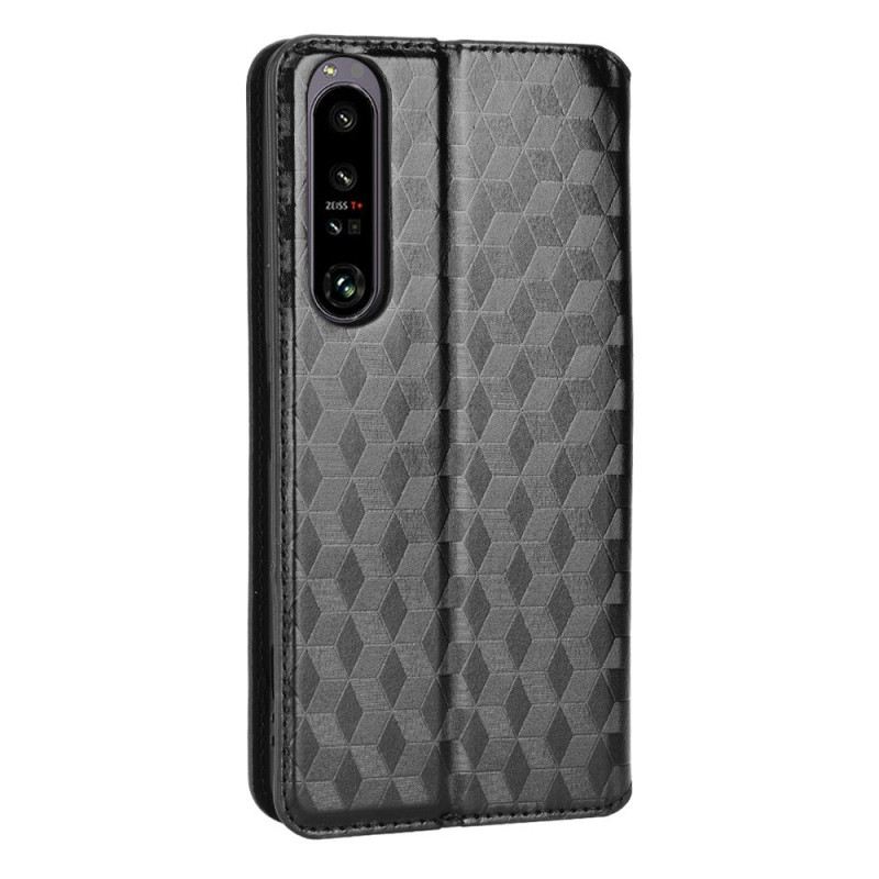 Flip Futrola Sony Xperia 1 IV Kožna Futrola 3d Kocke