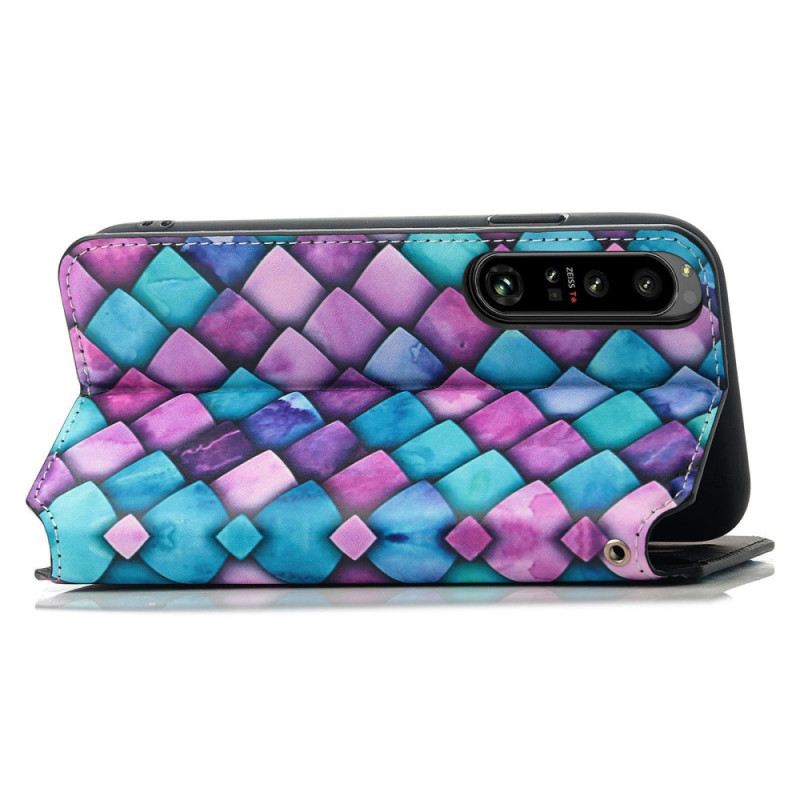 Flip Futrola Sony Xperia 1 IV Kožna Futrola Caseneo Rfid Dizajn