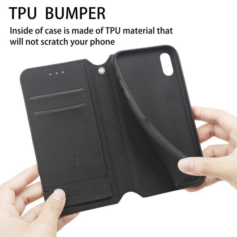 Flip Futrola Sony Xperia 1 IV Kožna Futrola Caseneo Rfid Dizajn