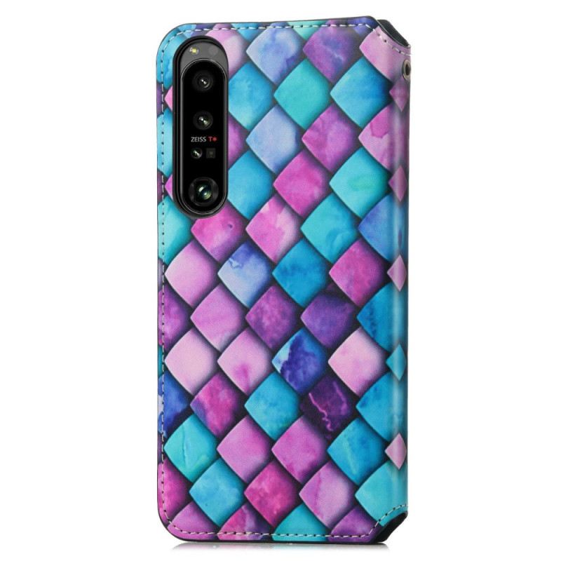 Flip Futrola Sony Xperia 1 IV Kožna Futrola Caseneo Rfid Dizajn