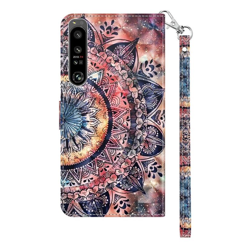 Kožna Futrola Sony Xperia 1 IV Šarena Mandala S Remenom