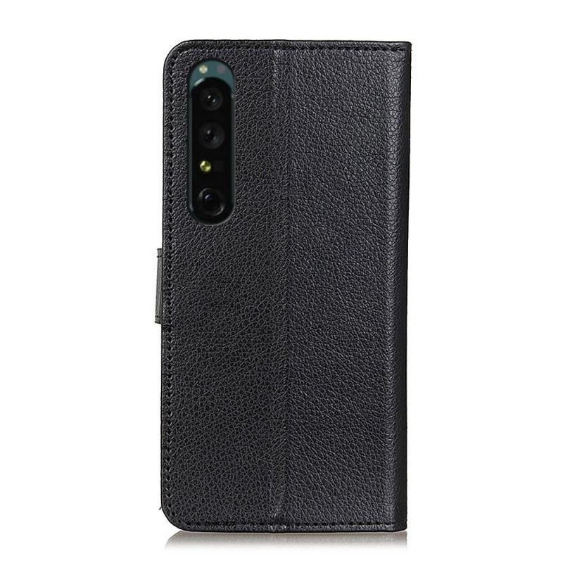 Kožna Futrola Sony Xperia 1 IV Tradicionalna Litchi Umjetna Koža