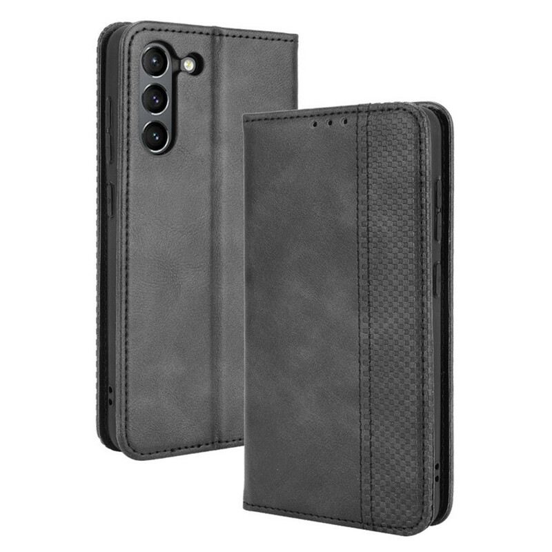 Flip Futrola Samsung Galaxy S21 FE Kožna Futrola Efekt Stilizirane Vintage Kože