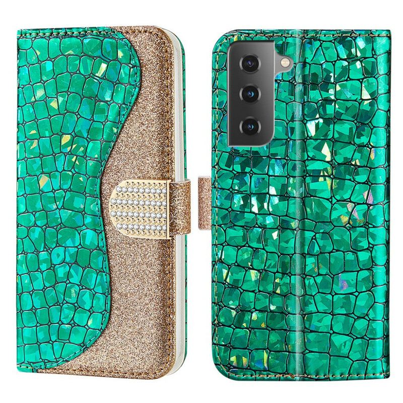 Futrola Samsung Galaxy S21 FE Croco Dijamanti