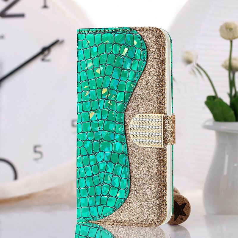 Futrola Samsung Galaxy S21 FE Croco Dijamanti