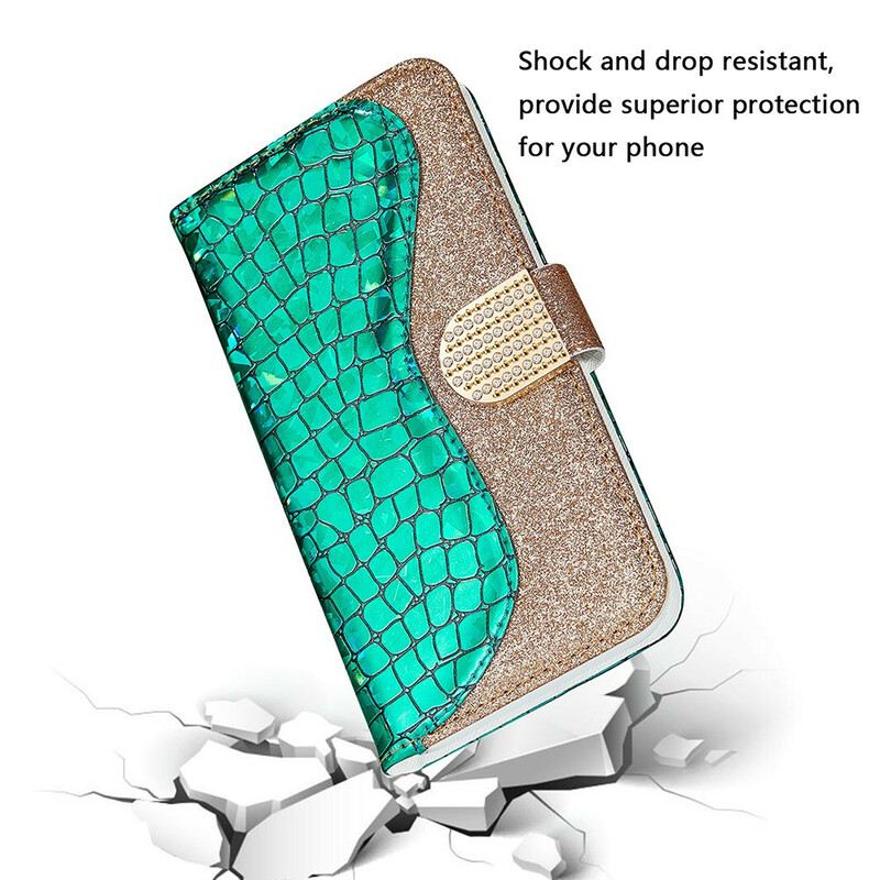 Futrola Samsung Galaxy S21 FE Croco Dijamanti