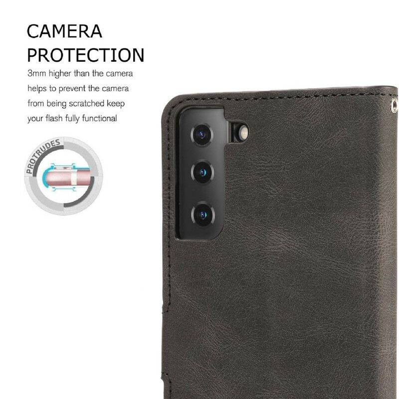 Futrola Samsung Galaxy S21 FE Efekt Kože S Remenom