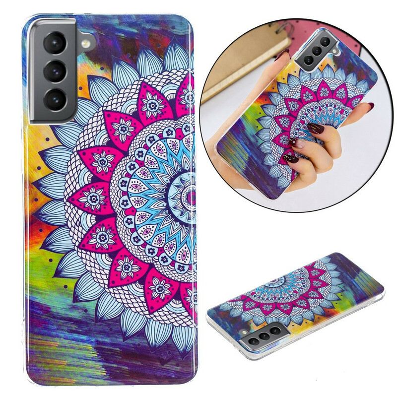 Maskica Samsung Galaxy S21 FE Fluorescentna Šarena Mandala