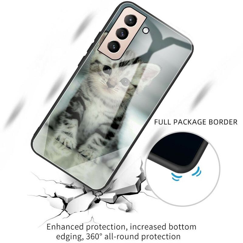 Maskica Samsung Galaxy S21 FE Kitten Kaljeno Staklo