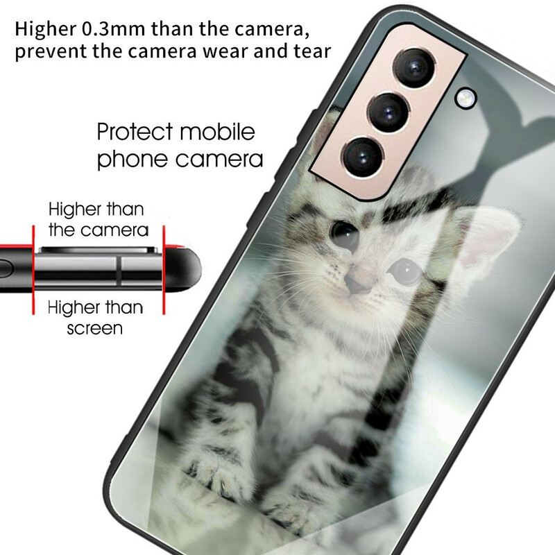 Maskica Samsung Galaxy S21 FE Kitten Kaljeno Staklo