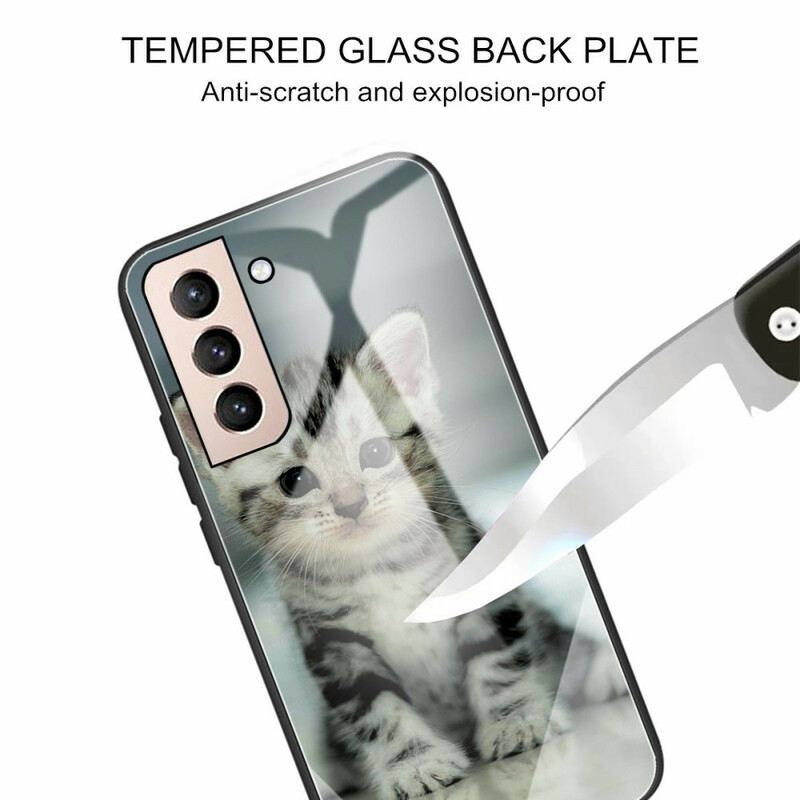 Maskica Samsung Galaxy S21 FE Kitten Kaljeno Staklo