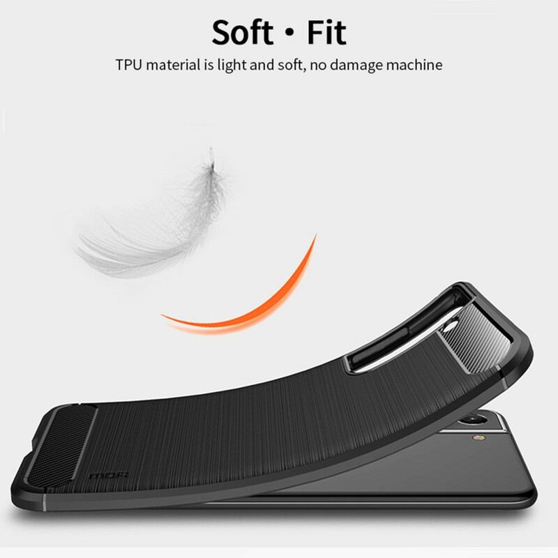 Maskica Samsung Galaxy S21 FE Mofi Brušena Karbonska Vlakna