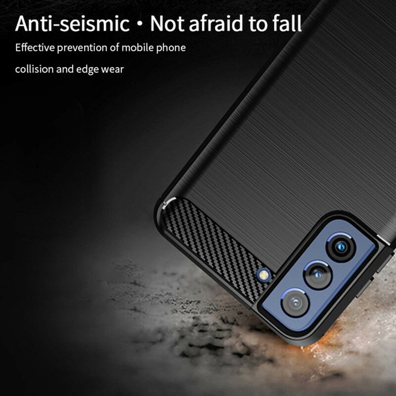Maskica Samsung Galaxy S21 FE Mofi Brušena Karbonska Vlakna