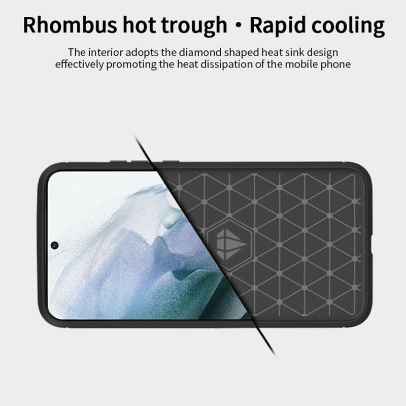 Maskica Samsung Galaxy S21 FE Mofi Brušena Karbonska Vlakna