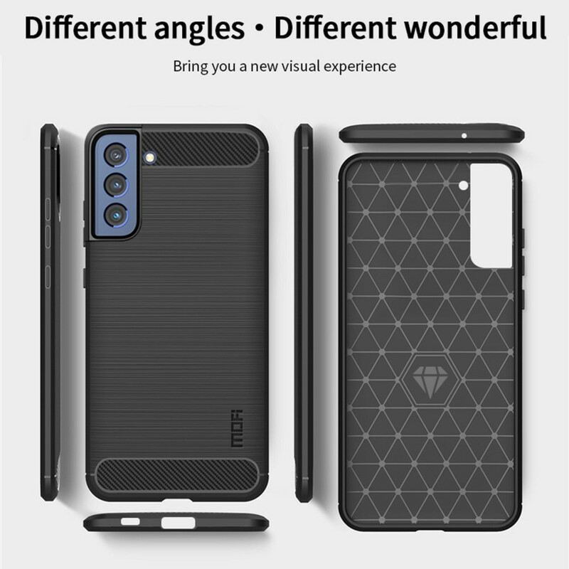 Maskica Samsung Galaxy S21 FE Mofi Brušena Karbonska Vlakna