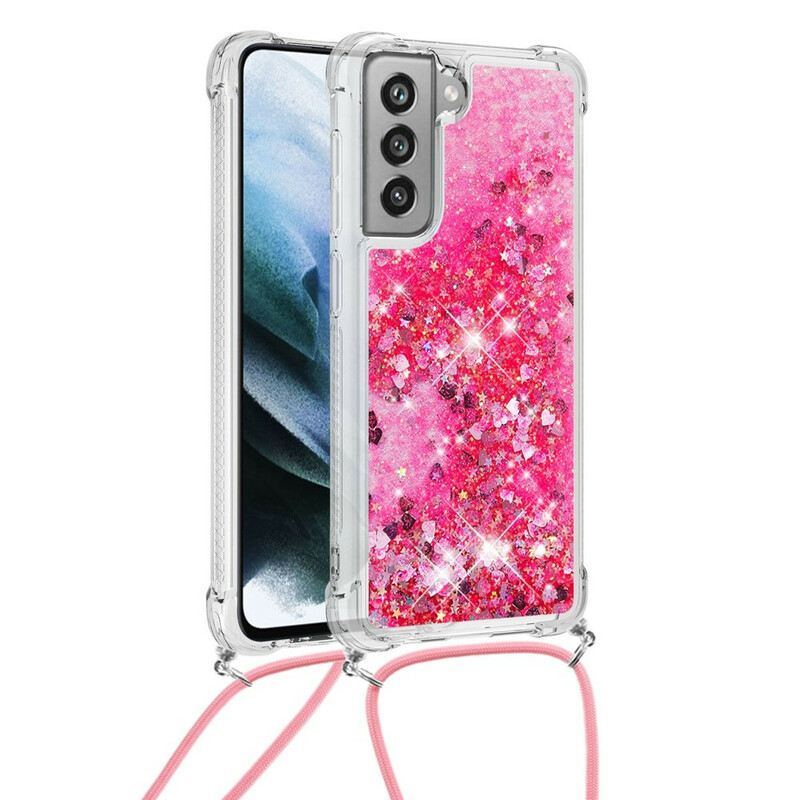 Maskica Samsung Galaxy S21 FE Šljokice I Vezice