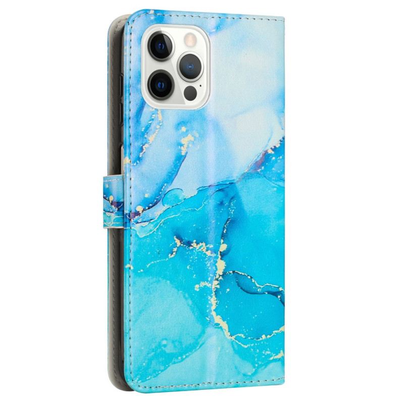 Kožna Futrola iPhone 15 Pro Max Mramorirani Stil
