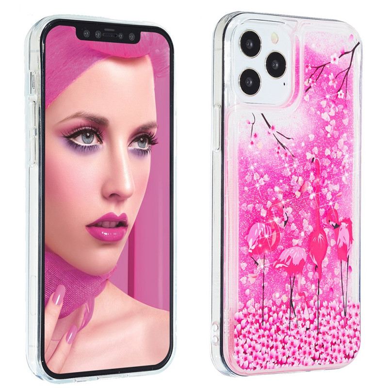 Maskica iPhone 15 Pro Max Flamingo Glitter