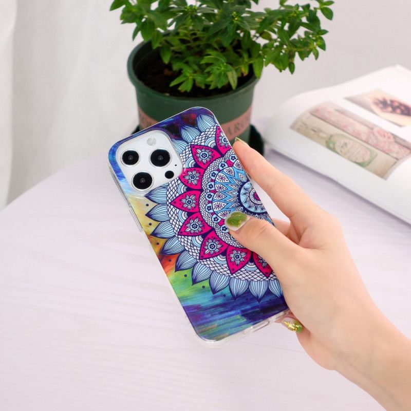 Maskica iPhone 15 Pro Max Fluorescentna Mandala