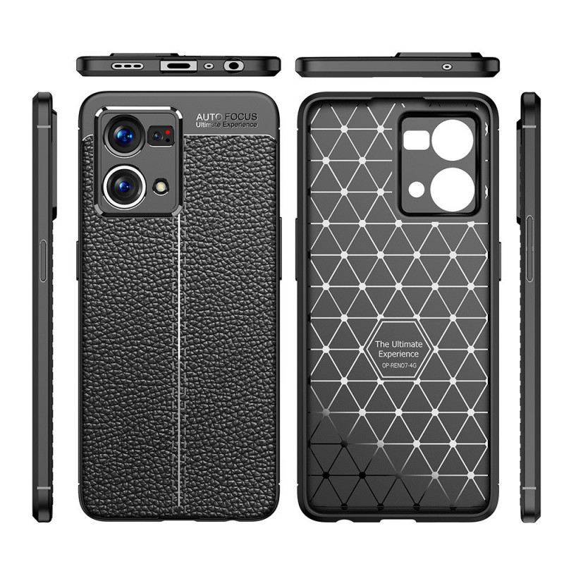Maskica Oppo Reno 7 Litchi Kožni Efekt